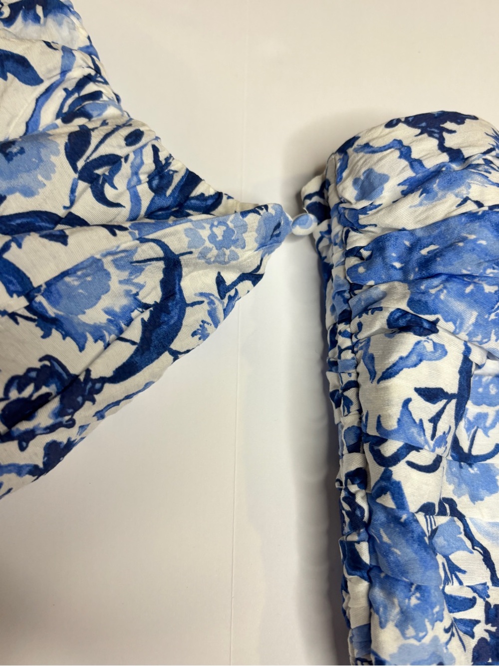 Abercrombie & Fitch Blue Floral Mini With Removable Sleeves Size XL Cottagecore - Picture 5 of 7